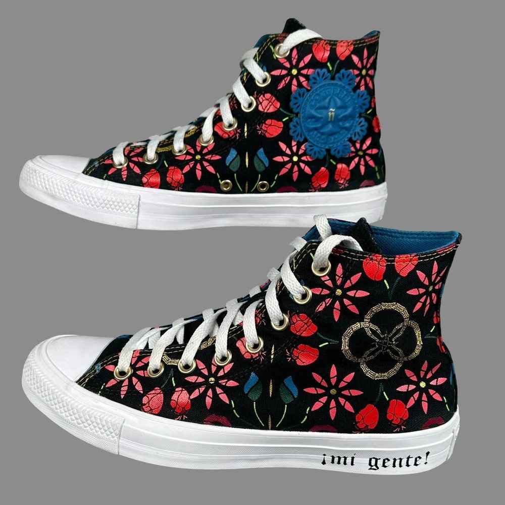 Converse Chuck Taylor All Star Mi Gente Floral Otomi High Top Sneakers Women 9.5